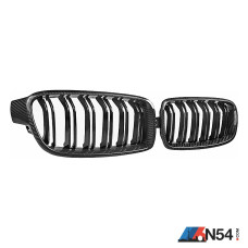 BMW F30 3 Series (2012-2018) Dry Carbon Fiber / ABS Double Slat Front Grille