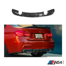 BMW F30/F35 3 Series M Sport (2013-2018) Carbon Fiber MP Style Rear Diffuser Dual Exit Single Tip